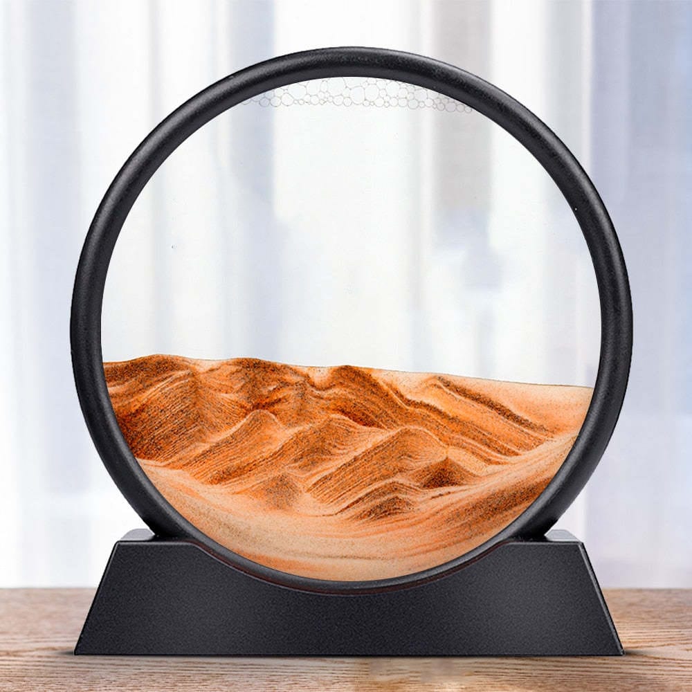 3D Hourglass - Sand Landscape in the Open Sea