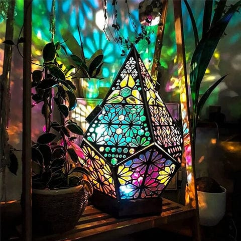 Handcrafted Wooden Bohemian Lamp