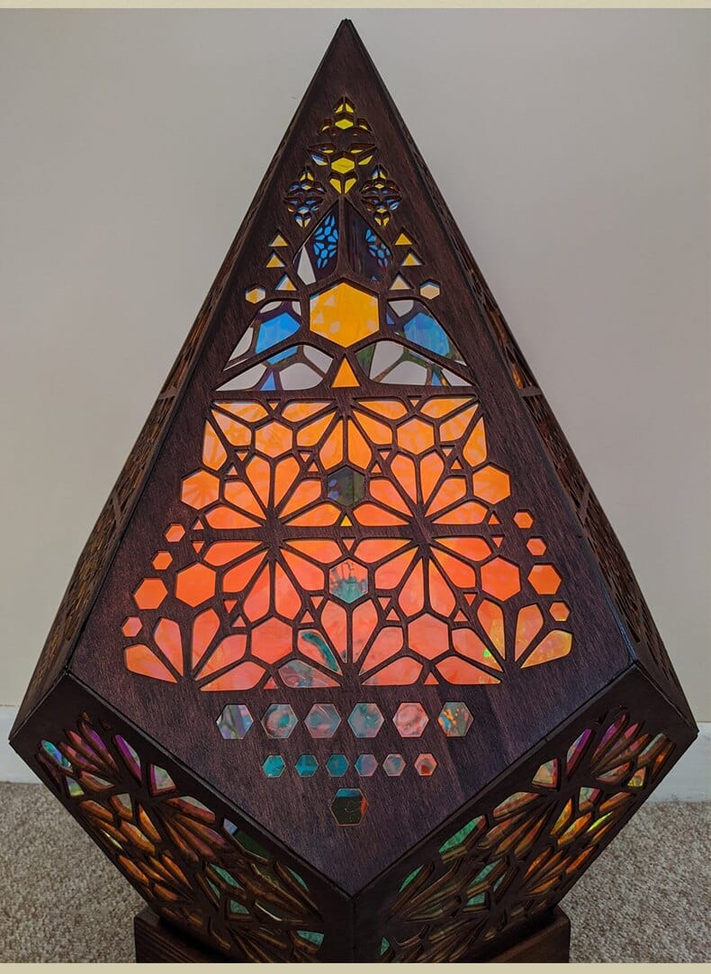 Handcrafted Wooden Bohemian Lamp