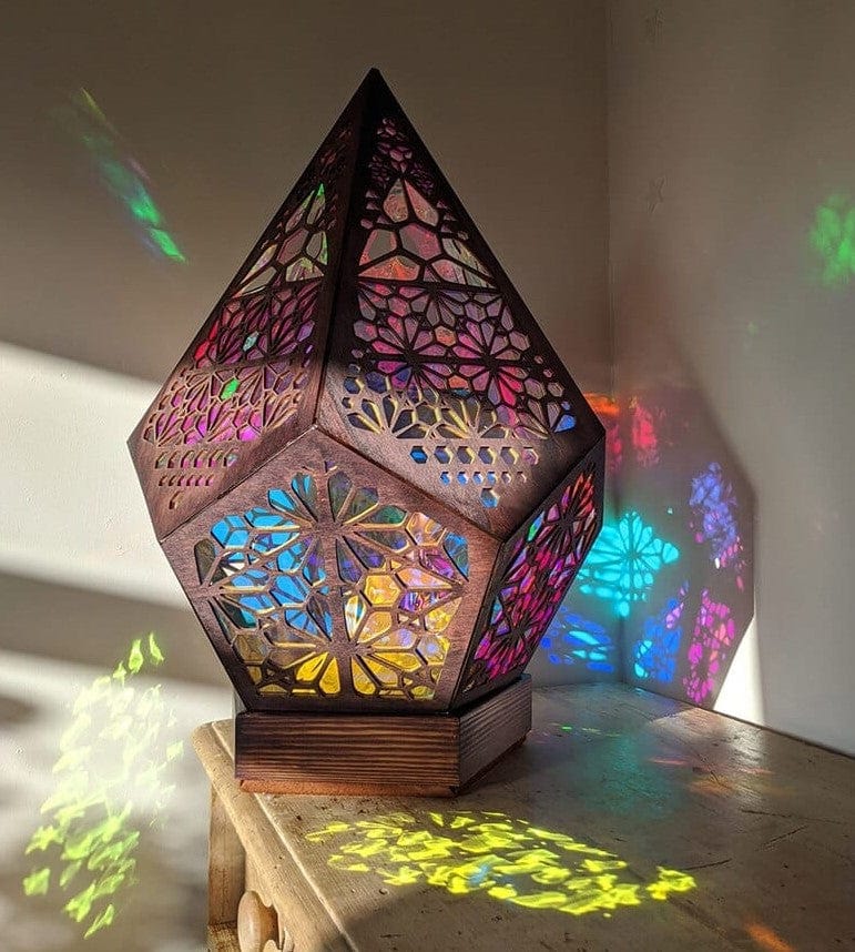 Handcrafted Wooden Bohemian Lamp