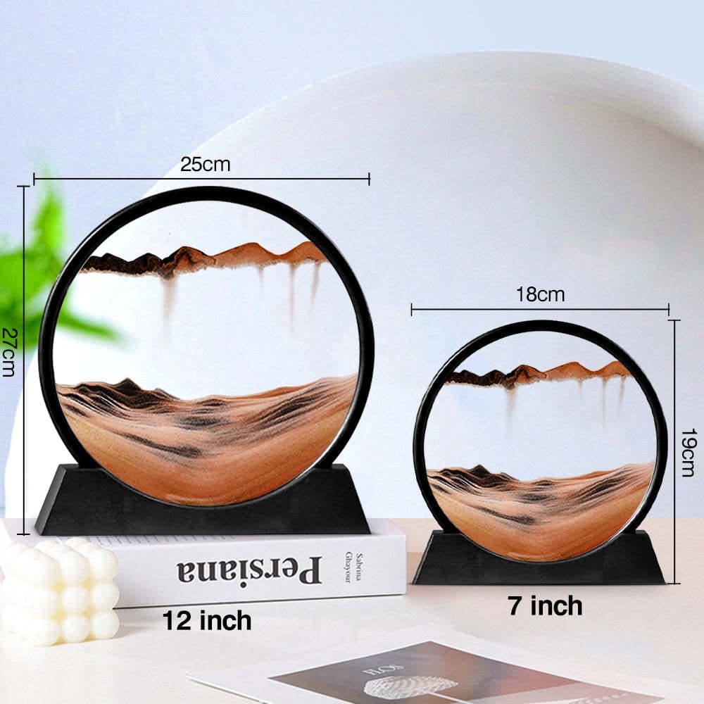 3D Hourglass - Sand Landscape in the Open Sea