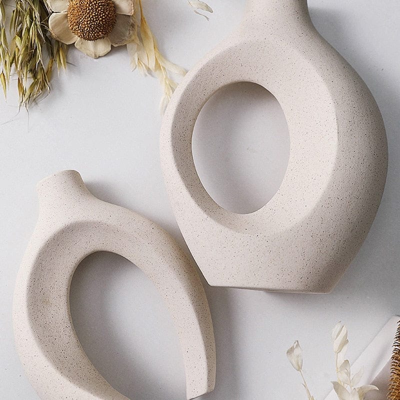 Duo of Nordic Ceramic Vases