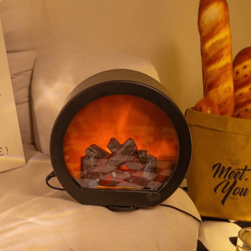 Cozy LED Fireplace Night Light